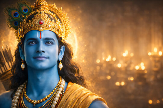 Lord Shri Ram portraits for Ram Navami, Diwali, Dussehra, Vijayadashami, Ramlila, Deepotsav Ayodhya, Ram janmotsav, Festival Marketing, Greeting Cards, Social Media