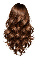 Naklejka premium PNG Lustrous brown wavy hair extension