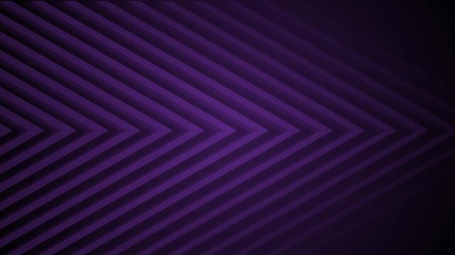 Dark abstract background with repeating chevron arrows formed by layered diagonal lines converging animation