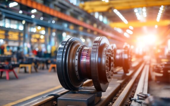Large Hub Wheel Mounted on CNC Vertical Lathe