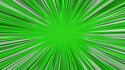 Obraz premium Vibrant green digital burst with white lines radiating outward quickly