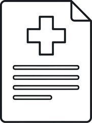 Obraz premium A medical document with a cross on top