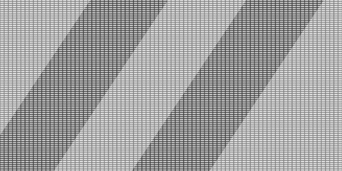 Fototapeta premium Narrow black-white vertical lines. Symmetric geometric ornament. Striped seamless pattern, abstract wallpaper. Digital paper for textile print, page fill. Vector