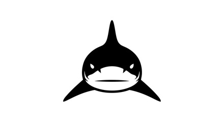 Fototapeta premium Black orca whale head portrait.
