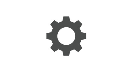 Fototapeta premium Black Metal Gear Wheel Isolated.