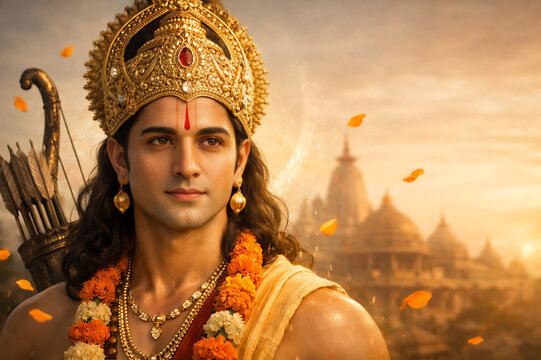 Lord Shri Ram portraits for Ram Navami, Diwali, Dussehra, Vijayadashami, Ramlila, Deepotsav Ayodhya, Ram janmotsav, Festival Marketing, Greeting Cards, Social Media