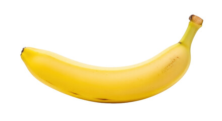 Ripe yellow banana isolated PNG, tropical fruit on transparent background for healthy eating and dessert concepts © Corotaev