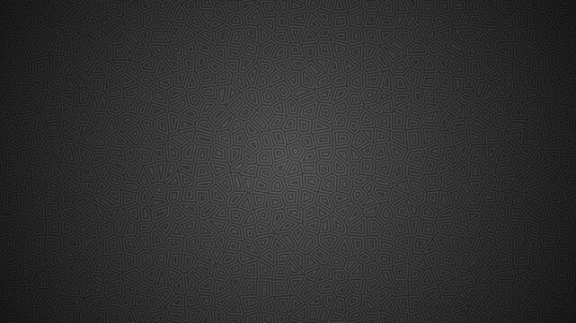 Abstract Morphing Geometric Texture Motion on Dark Gradient Background. The subtle pattern evolves smoothly, forming an organic mosaic of moving polygons that creates depth and hypnotic visual rhythm.