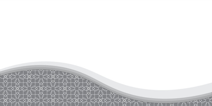 Islamic Gray Geometric Background Elegant Ramadan Eid Minimal Pattern Design