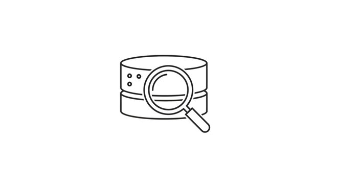 Magnifying glass on a cylinder.