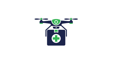 Fototapeta premium Medical Drone Delivering First Aid Supplies.
