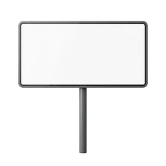Fototapeta premium Simple illustration of a blank sign attached to a pole
