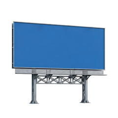 Obraz premium Large blue billboard standing on metal support structure