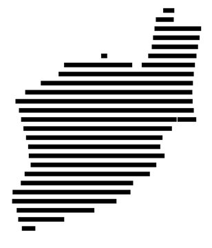 Symbol Map of the city Elsfleth (Niedersachsen, Germany) showing the area of the city with just a few black horizontal lines