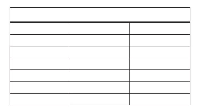 Blank Data Table Layout Icon for Business Reporting Financial Statements and Operational Performance Tracking