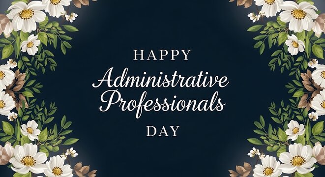 Administrative professionals day celebration with floral design