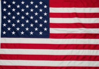 Fototapeta premium American flag waving with white background