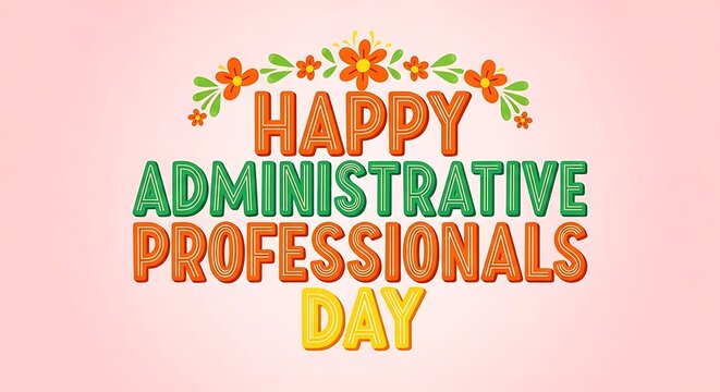 Administrative professionals day celebration with colorful floral design