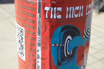 Obraz premium concert street poster on a pole in Toronto