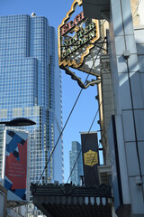 Obraz premium old projecting sign outside Elgin & Winter Garden Theatres located at 189 Yonge St, Toronto