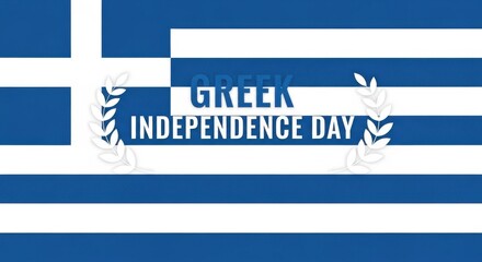 Fototapeta premium Celebrating greek independence day with the national flag