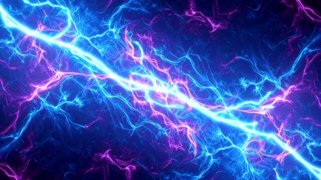 Electricity Lightning Bolts Energy Burst Abstract.