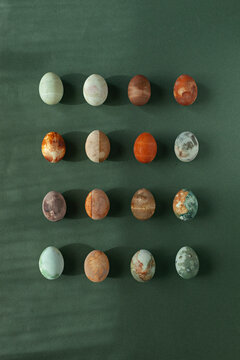 Easter eggs dyed using a natural method