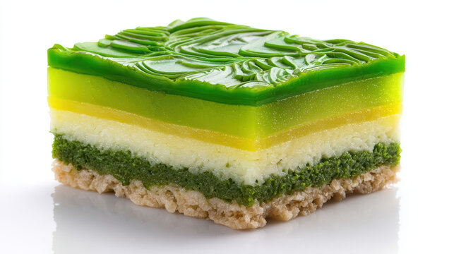 malaysian kuih seri muka pandan custard dessert
