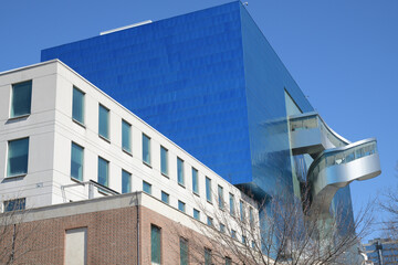 Naklejka premium exterior of the Art Gallery of Ontario (southwest section) near Grange Park, viewed from Beverley St, Toronto