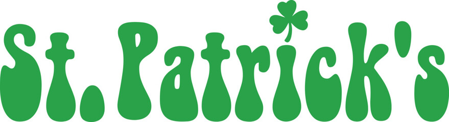 St Patricks Day typography design on plain white transparent isolated background for card, shirt, hoodie, sweatshirt, apparel, tag, mug, icon, poster or badge © AllYearRoundDesigns