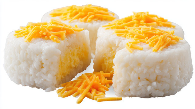 transparent filipino puto steamed rice cake with toppings