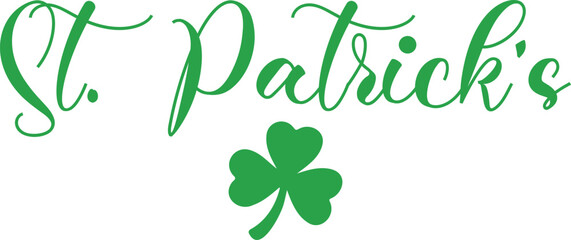 St Patricks Day typography design on plain white transparent isolated background for card, shirt, hoodie, sweatshirt, apparel, tag, mug, icon, poster or badge © AllYearRoundDesigns