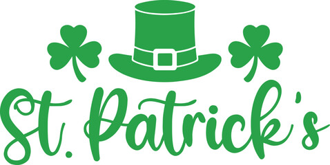 St Patricks Day typography design on plain white transparent isolated background for card, shirt, hoodie, sweatshirt, apparel, tag, mug, icon, poster or badge © AllYearRoundDesigns