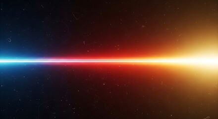 Fototapeta premium Cosmic light beam piercing through the expansive universe of stars and nebulas