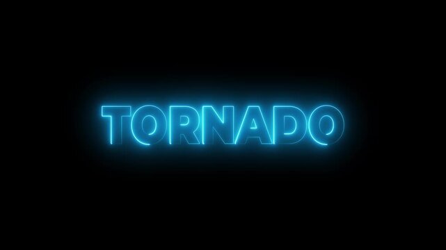 editable text effect tornado neon light.