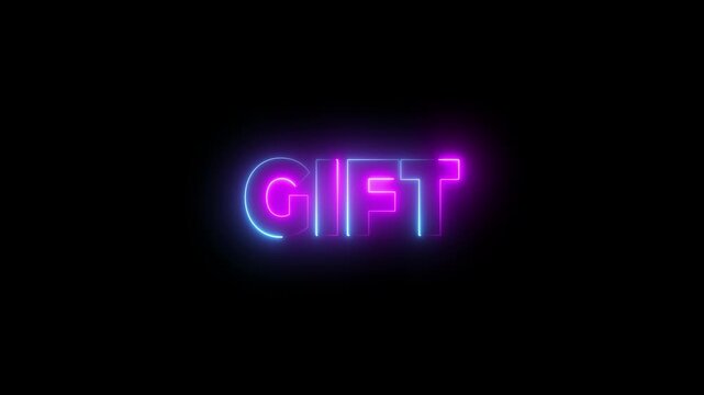 neon text Gift