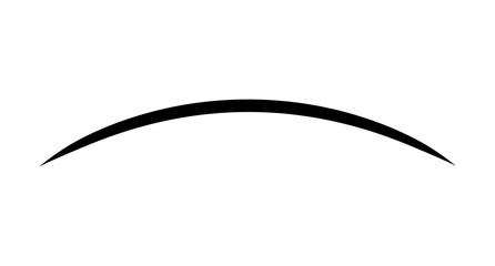 Minimal curved swoosh arc line elegant black flourish divider underline shape