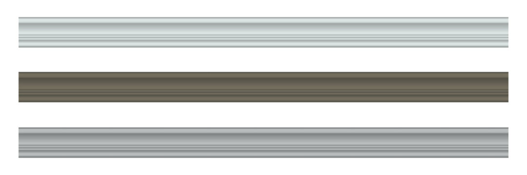 Wooden molding baseboard trim for wall and ceiling interior decoration with classic white, beige, khaki architectural profile decorative home decor construction on transparent isolated PNG