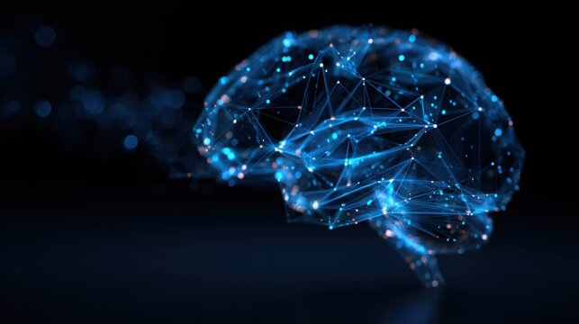 Digital Brain Network Artificial Intelligence Concept