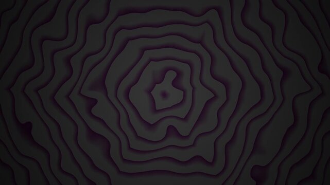Abstract Expanding Wave Rings Background with Dark Radial Gradient Motion. The organic contours resemble rippling energy waves or resonance patterns moving through a dark atmospheric field.