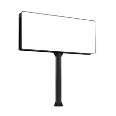 Obraz premium A billboard sign attached to a single support pole in a minimalist design