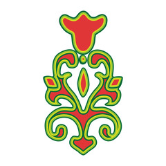 Fototapeta premium National ornament. A stylized flower. Tatar pattern. Vector illustration.