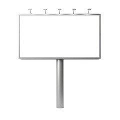 Fototapeta premium A billboard sign attached to a single metal pole