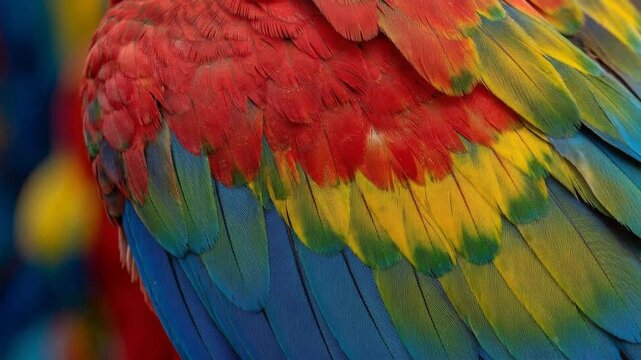 parrot bird macro close up texture animation, abstract details