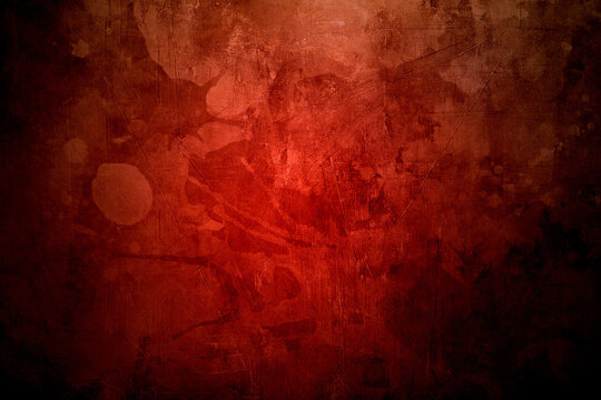 A dark aged vintage wall texture with a rusty brown grunge pattern on a rough dirty antique surface v 