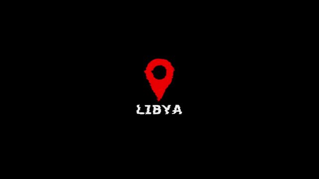 Libya Location Map Marker Red Pin Pointer North Africa Country