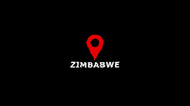 Zimbabwe Map Marker Location Pin Africa Country