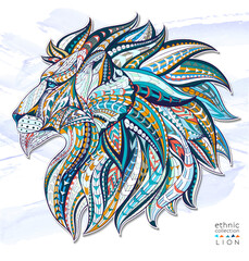 Fototapeta na wymiar Patterned head of the lion