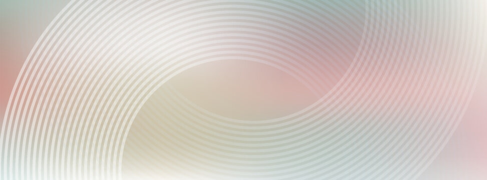 Concentric Alphabet Arc Background with 150 Interlocking Letters on Soft Pastel Gradient. Creative Modern Vector Web Banner and Presentation Template