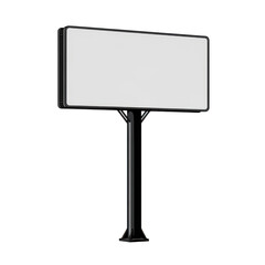 Fototapeta premium A billboard standing on a single support pole in a minimalist design